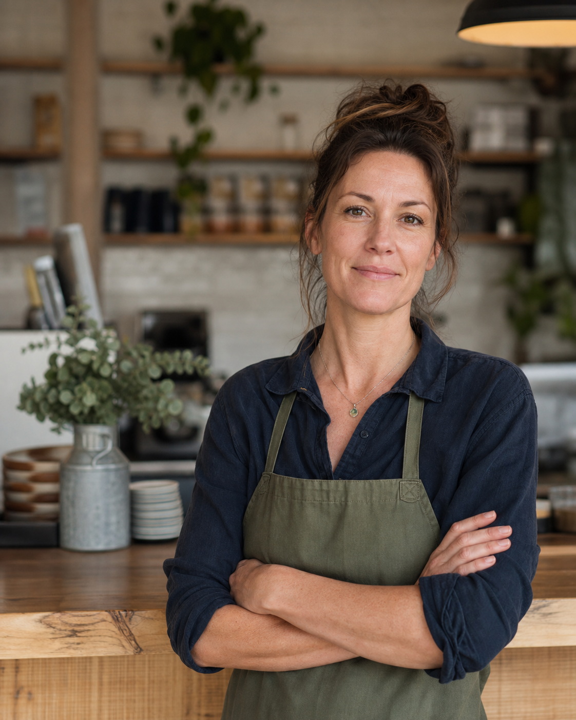 AI-generated representative portrait of an Australian small-business owner